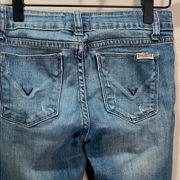 Hudson Jeans Girls Distressed Slim-Fit Denim Roll Cuff Crop Slim Vintage Skinny - Picture 7 of 14